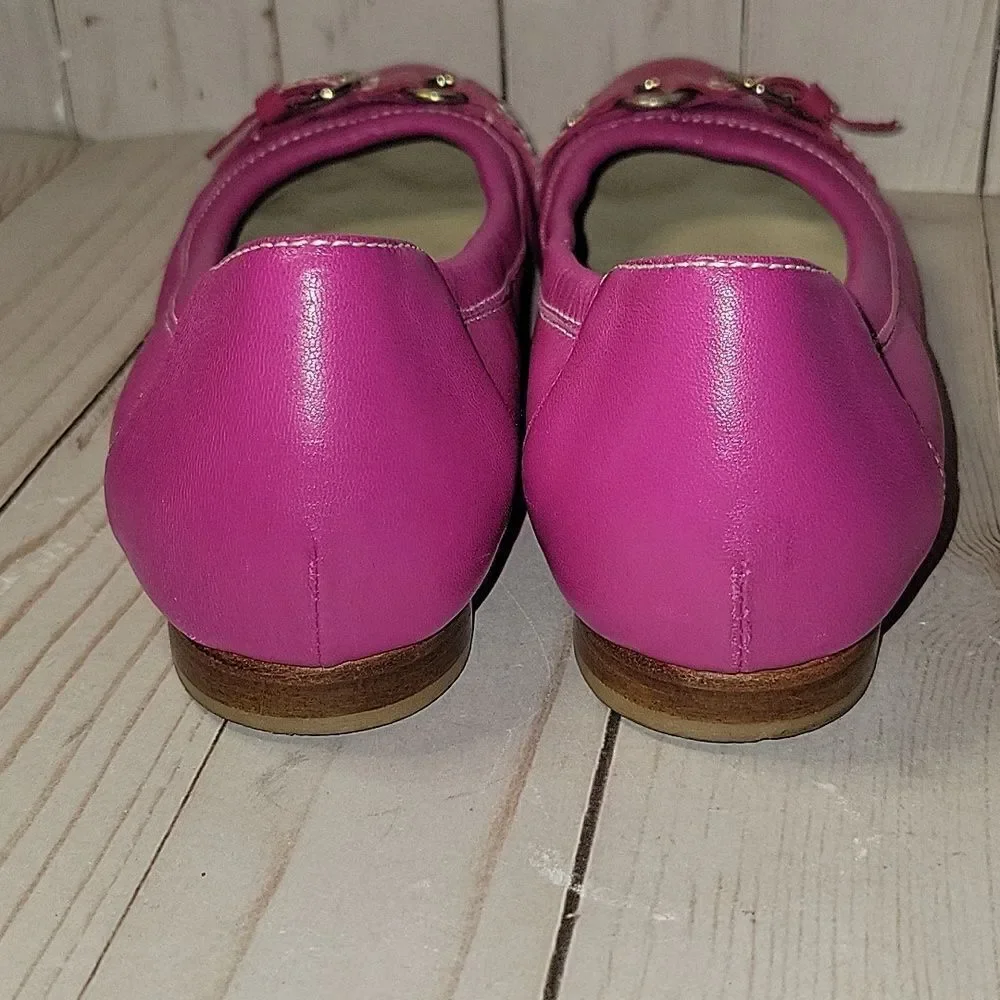AGL ATTILIO GUISTI LEOMBRUNI 35 EU 5 US Ballet Flats Fuchsia Pink Leather ITALY